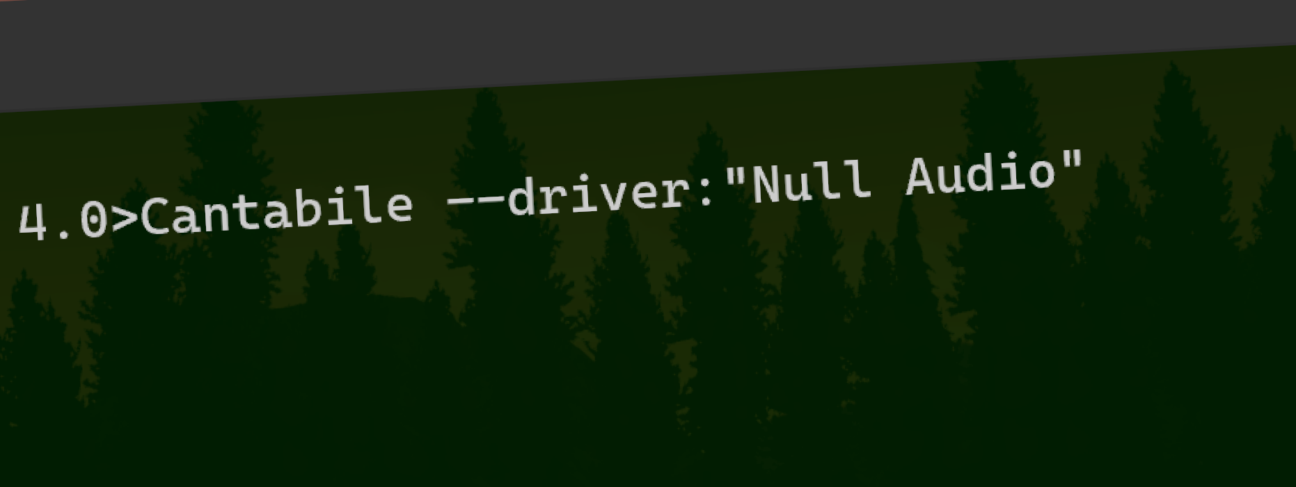 Selecting Audio Driver via Command Line